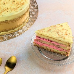 Layercake nougat-framboise - Pâtisserie La Romainville - édition limitée Aïd