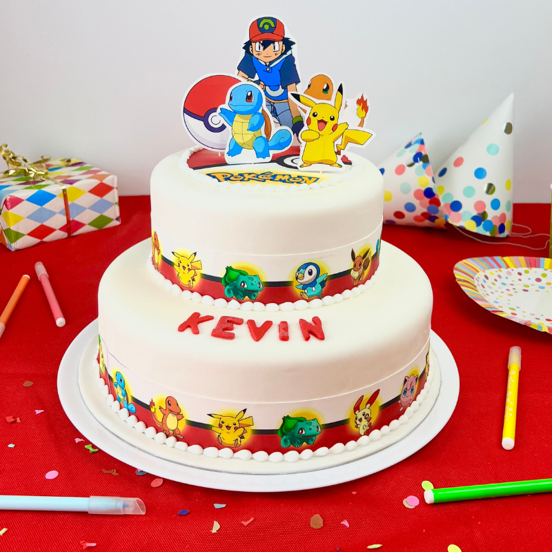 Pièce Montée Pokémon - Anniversaire enfant  - Pâtisserie La Romainville